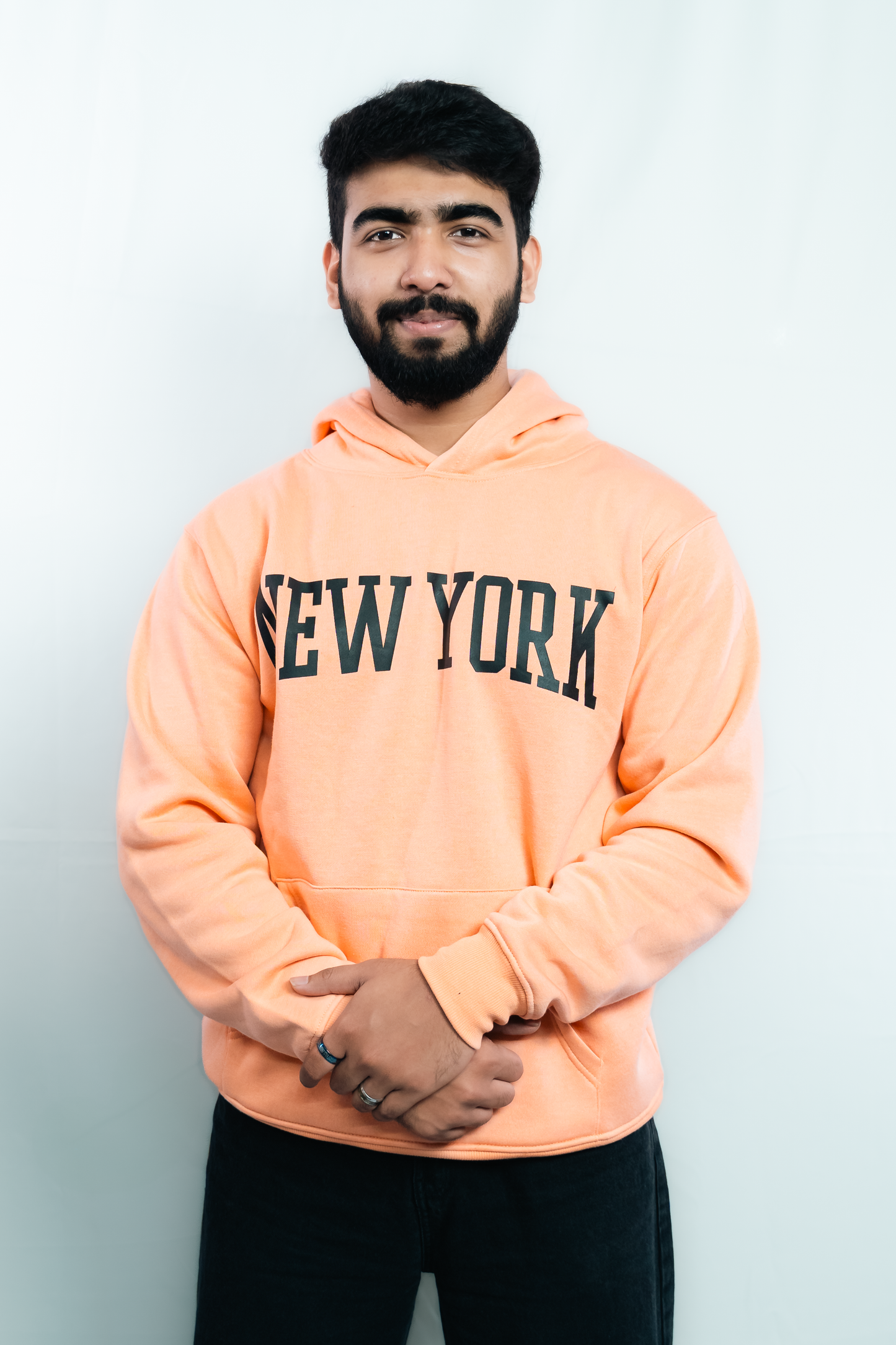 New York Premium Hoodie – Orange, Thick Cotton, Unisex Fit
