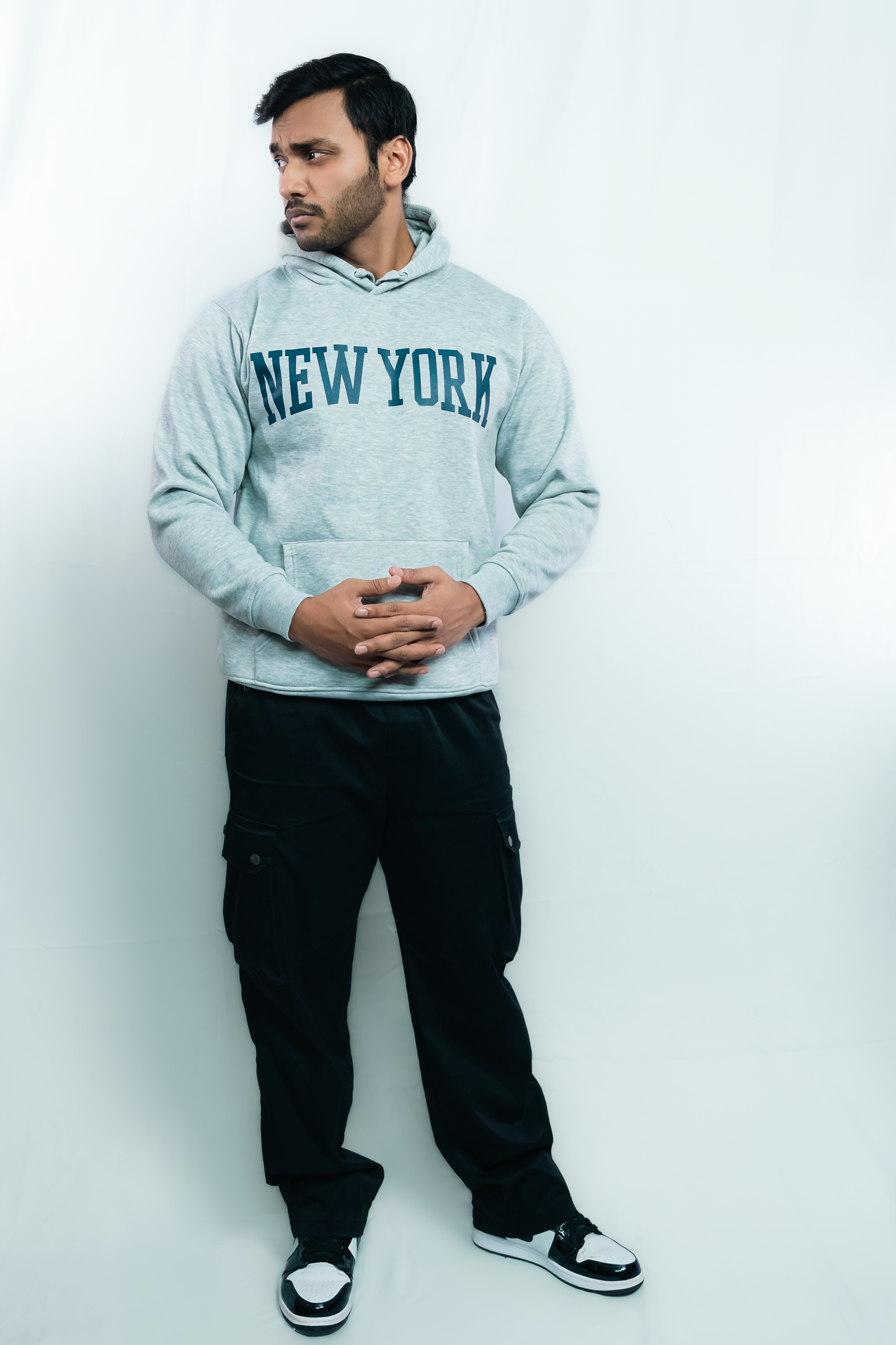 New York Premium Hoodie – Grey, Thick Cotton, Unisex Fit