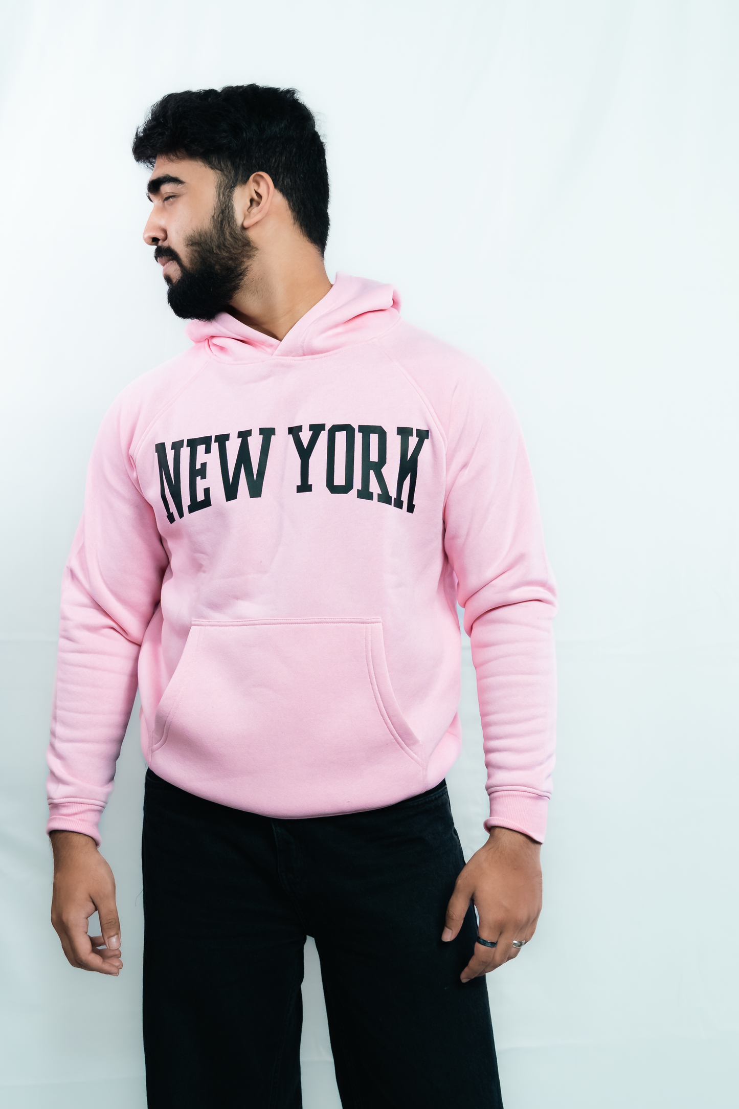 New York Premium Hoodie – Pink, Thick Cotton, Unisex Fit
