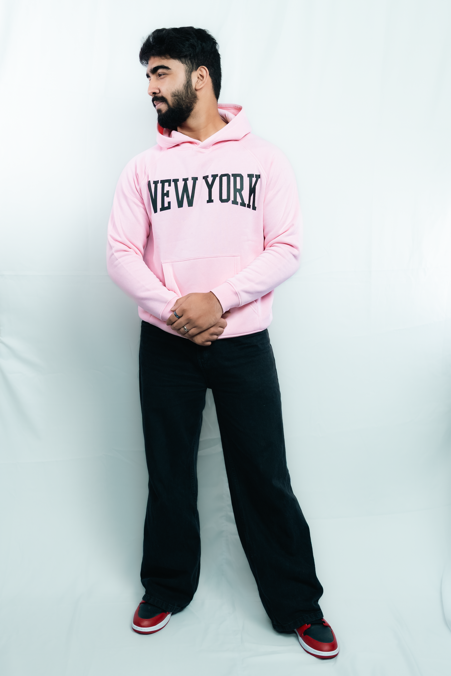 New York Premium Hoodie – Pink, Thick Cotton, Unisex Fit