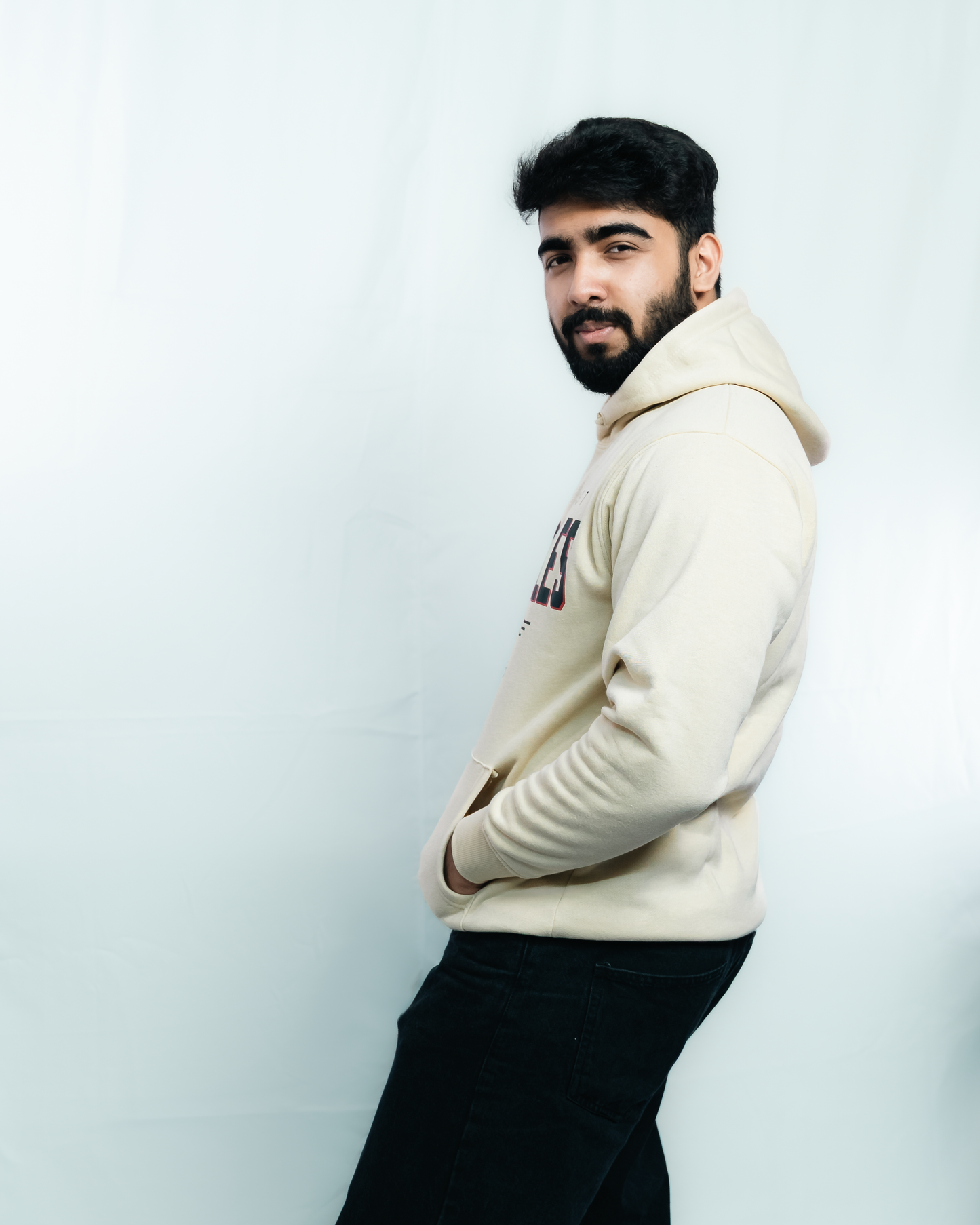 New York Premium Hoodie – Ivory, Thick Cotton, Unisex Fit