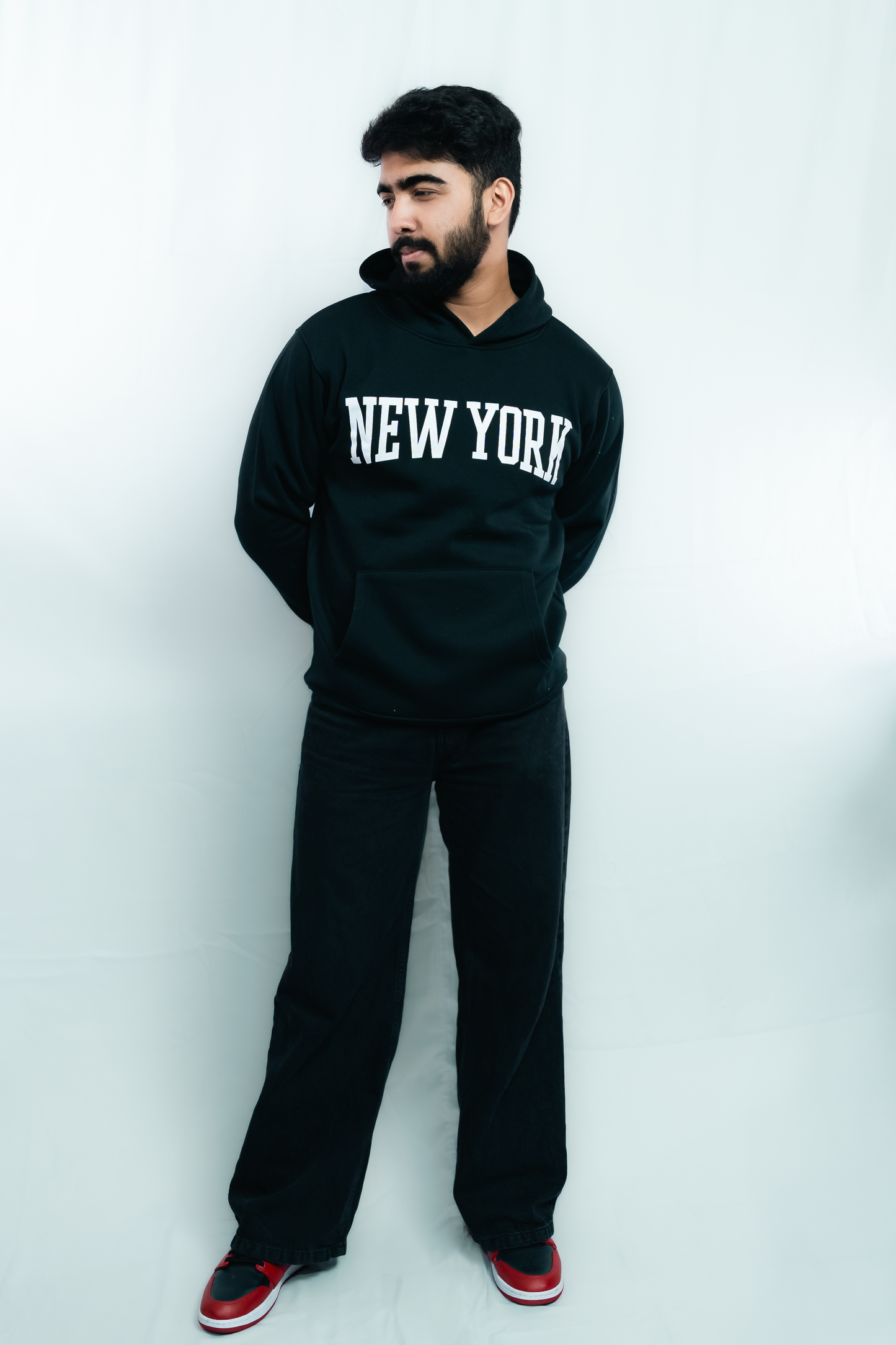 New York Premium Hoodie – Black, Thick Cotton, Unisex Fit