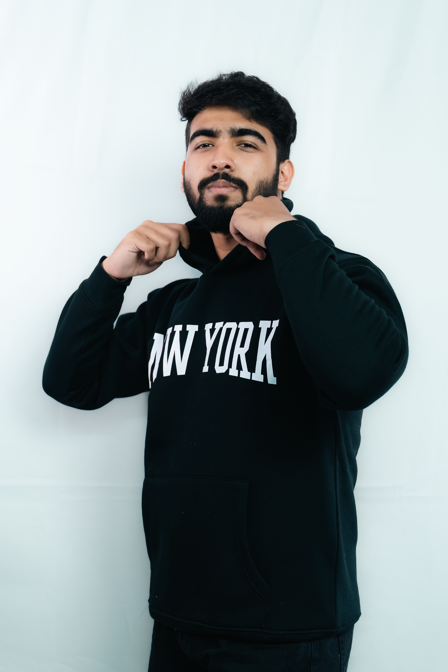 New York Premium Hoodie – Black, Thick Cotton, Unisex Fit