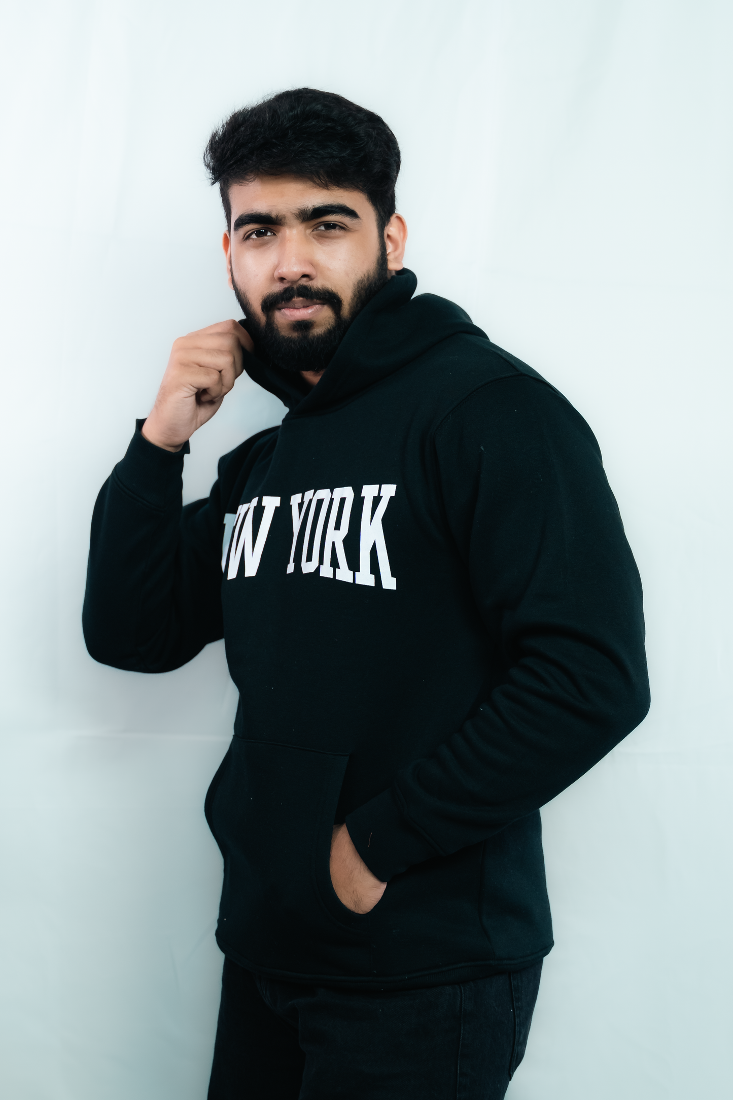 New York Premium Hoodie – Black, Thick Cotton, Unisex Fit