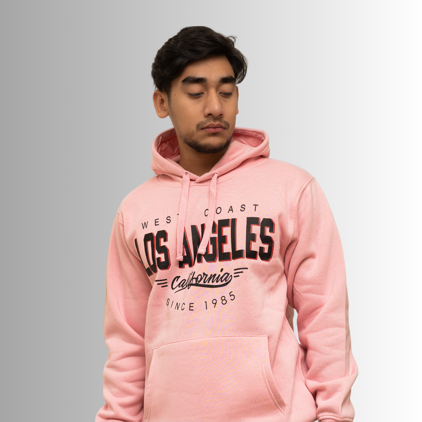 Los Angeles Premium Hoodie – Pink, Thick Cotton, Unisex Fit