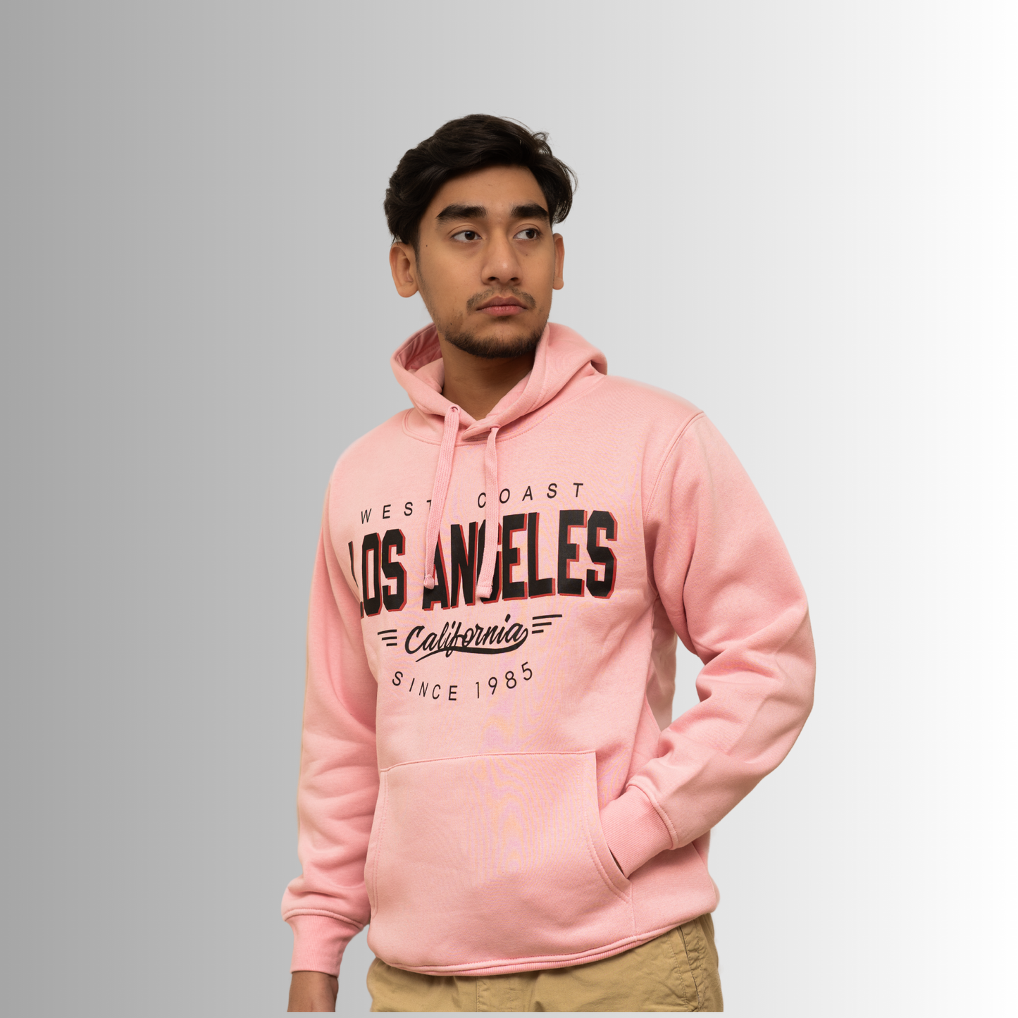 Los Angeles Premium Hoodie – Pink, Thick Cotton, Unisex Fit